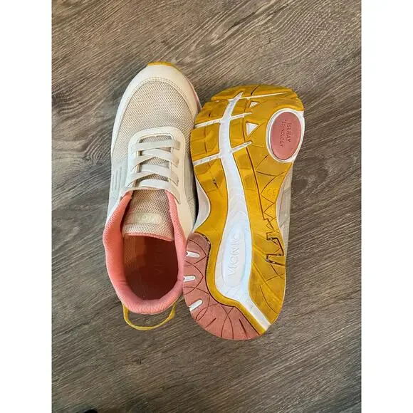 Vionic Seville Ivory Pink Slip On Fitness Running Shoe Sneakers - Picture 6 of 9